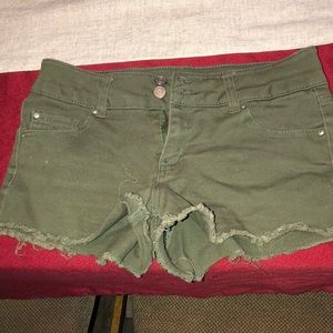 Olive green shorts